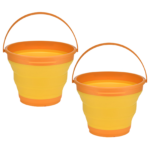 7L Collapsible Silicone Bucket x 2 – Orange
