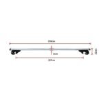 1350mm Lockable Aluminium Universal Roof Rack Cross Rails