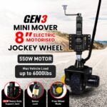 Mini Mover Gen3 12V 550W Electric Motorised Jockey Wheel – Black