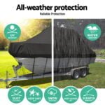 Seamanship Boat Cover 25-27ft Heavy Duty Black