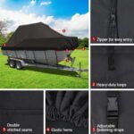 Seamanship Boat Cover 25-27ft Heavy Duty Black
