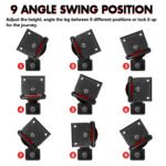 X-BULL Drop Down Legs 440-560mm – Black x 4