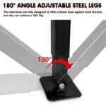 X-BULL Drop Down Legs 440-560mm – Black x 4