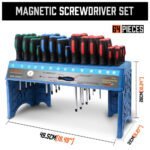 64-Piece Magnetic Screwdriver Set with Stand