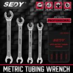 SEDY 4Pc Flare Nut Spanner Set Metric