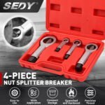 SEDY 4Pcs Metal Nut Splitter Remover Extractor Tool