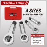 SEDY 4Pcs Metal Nut Splitter Remover Extractor Tool