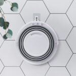 10L Collapsible Silicone Bucket – Grey/White x 2