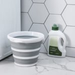 10L Collapsible Silicone Bucket – Grey/White x 2