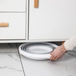 10L Collapsible Silicone Bucket – Grey/White x 2