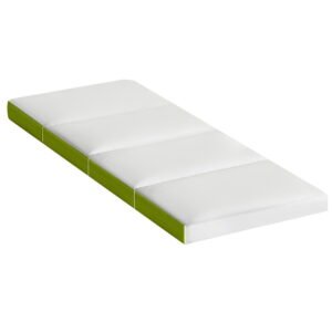 Single Bed Four-Fold Camping Mattress - Green