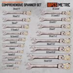 18Pc Flexi-Head Ratchet Spanner Set Metric 6-30mm