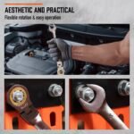 18Pc Flexi-Head Ratchet Spanner Set Metric 6-30mm