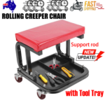 Padded Rolling Creeper Mechanics Roller Seat with Tray