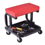 Padded Rolling Creeper Mechanics Roller Seat with Tray