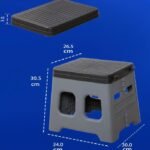 Portable Folding Outdoor Toilet with Lid – 150kg Capacity – Grey