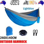 Camping Hammock 260 x 140cm – Light Blue