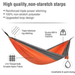 Camping Hammock 260 x 140cm – Orange