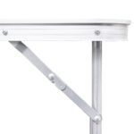 Aluminium Folding Adjustable Camping Picnic Table 120 x 60 cm – white