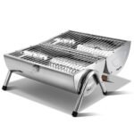 Stainless Steel Barrel Charcoal Smoker BBQ