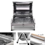 Stainless Steel Barrel Charcoal Smoker BBQ