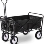 Foldable Collapsible Camp Trolley – Black