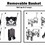 Foldable Collapsible Camp Trolley – Black