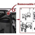 Foldable Collapsible Camp Trolley with Brake – Black