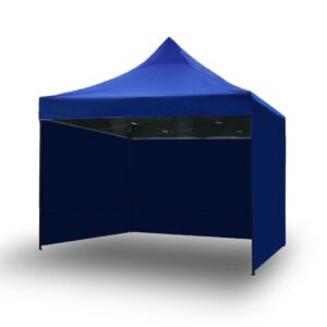 3x3m Pop Up Gazebo with 3-Side Wall - Blue