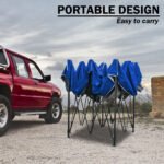 3x3m Pop Up Gazebo with 3-Side Wall – Blue