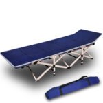 Luxury Camping Stretcher with Mattress – Navy