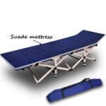 Luxury Camping Stretcher with Mattress – Navy