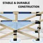 Luxury Camping Stretcher with Mattress – Navy