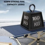 Luxury Camping Stretcher with Mattress – Navy