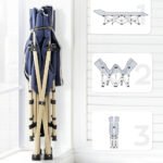 Luxury Camping Stretcher with Mattress – Navy