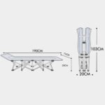 Luxury Camping Stretcher with Mattress – Navy