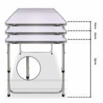 Aluminium Folding Picnic Table with 4 Foldable Stools