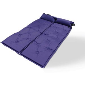 Double Self Inflating Mattress with Pillow and Bag - Navy