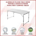 120cm Folding Aluminium Camping Table