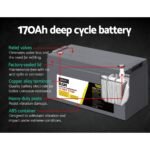 Giantz 170AH Deep Cycle AGM Battery