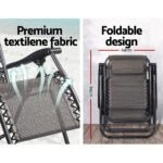 2 x Zero-Gravity Folding Recliner Chairs