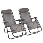 2 x Zero-Gravity Folding Recliner Chairs