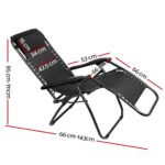 2 x Zero Gravity Folding Chairs – Black