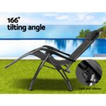 2 x Zero Gravity Folding Chairs – Black