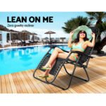 2 x Zero Gravity Folding Chairs – Black