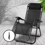 2 x Zero Gravity Folding Chairs – Black
