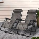 2 x Zero Gravity Folding Chairs – Grey
