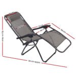 2 x Zero Gravity Folding Chairs – Grey