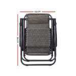 2 x Zero Gravity Folding Chairs – Grey
