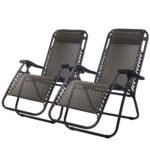2 x Zero Gravity Folding Chairs – Grey